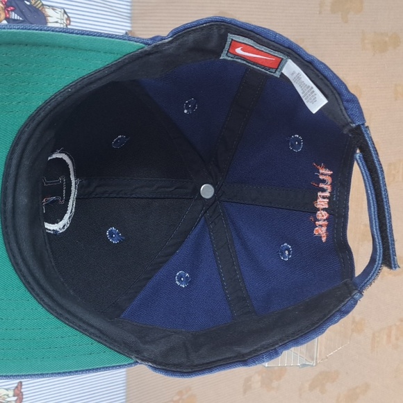 Nike Team Illinois University stitched logo blue & orange velcro tab canvas hat - Picture 8 of 9